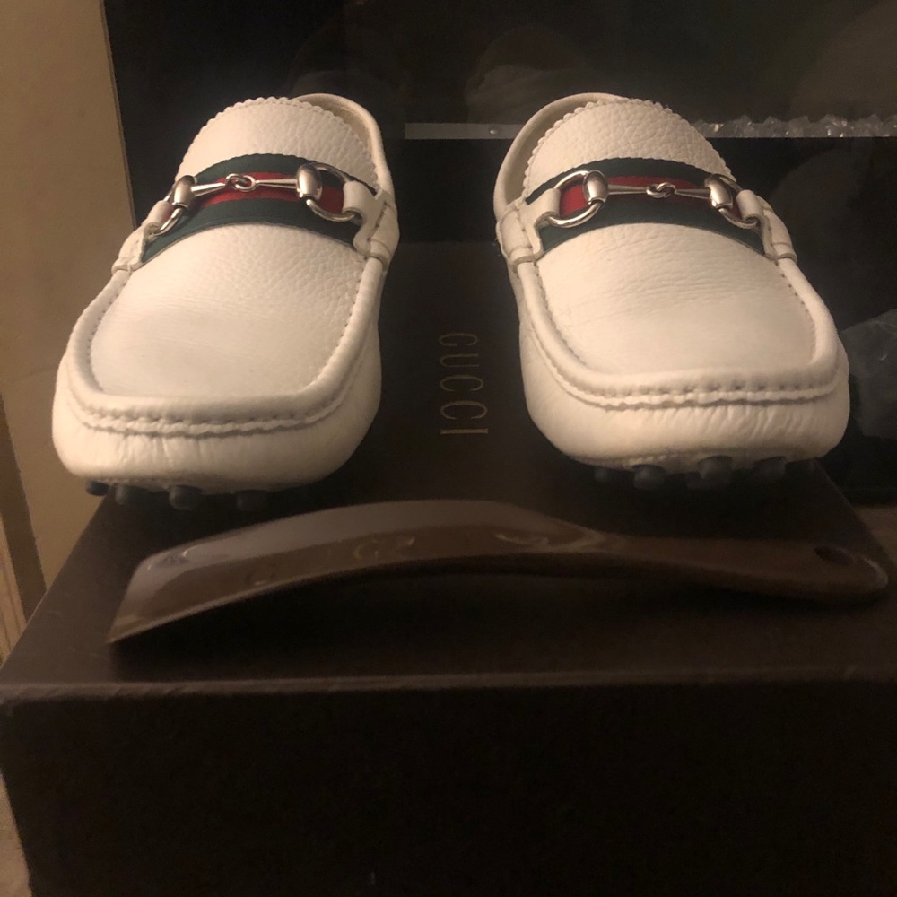 White Mens Gucci Driver shoes